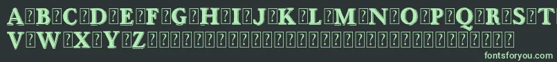 OttanioshadedDemo Font – Green Fonts on Black Background