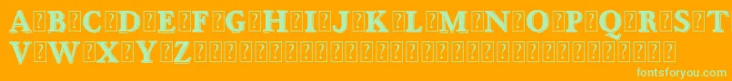 OttanioshadedDemo Font – Green Fonts on Orange Background