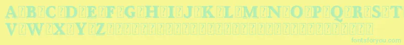 OttanioshadedDemo Font – Green Fonts on Yellow Background
