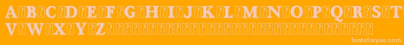 OttanioshadedDemo Font – Pink Fonts on Orange Background