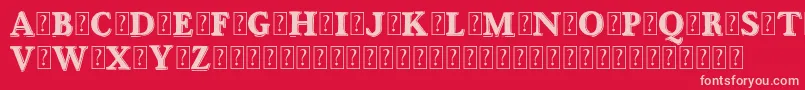 OttanioshadedDemo Font – Pink Fonts on Red Background