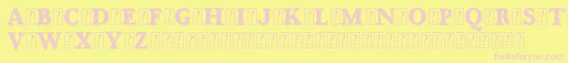 OttanioshadedDemo Font – Pink Fonts on Yellow Background