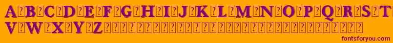 OttanioshadedDemo Font – Purple Fonts on Orange Background