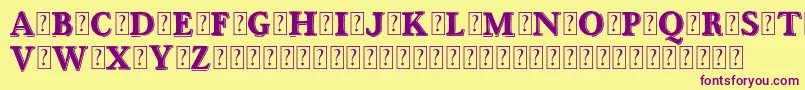 OttanioshadedDemo Font – Purple Fonts on Yellow Background