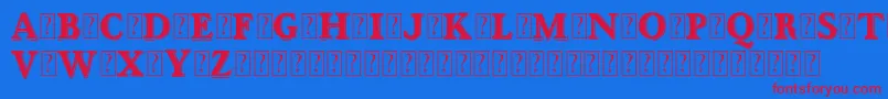 OttanioshadedDemo Font – Red Fonts on Blue Background