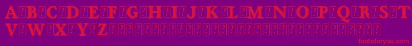 OttanioshadedDemo Font – Red Fonts on Purple Background