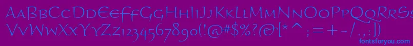 BraganzaltscitcTt Font – Blue Fonts on Purple Background