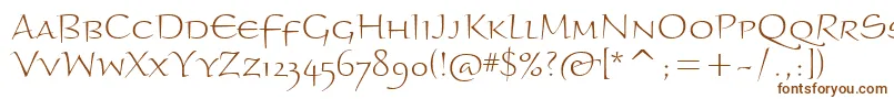 Шрифт BraganzaltscitcTt – коричневые шрифты на белом фоне