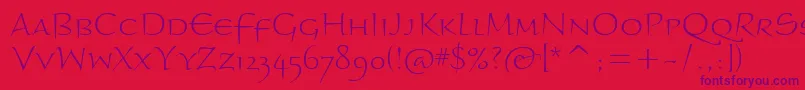 BraganzaltscitcTt Font – Purple Fonts on Red Background