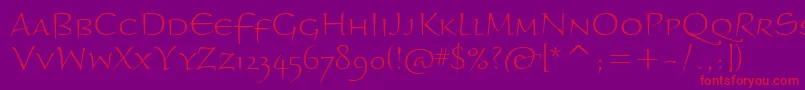 BraganzaltscitcTt Font – Red Fonts on Purple Background