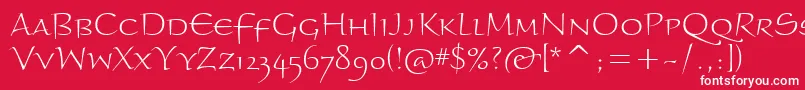 BraganzaltscitcTt Font – White Fonts on Red Background