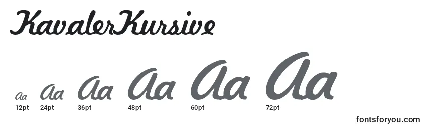KavalerKursive Font Sizes