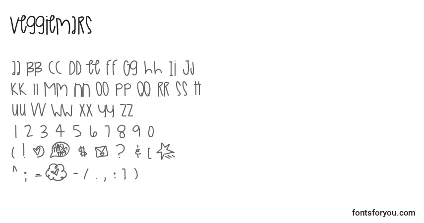 Veggiemars Font – alphabet, numbers, special characters