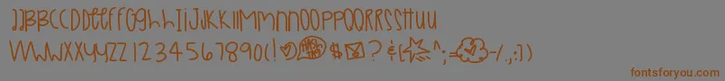 Шрифт Veggiemars – коричневые шрифты на сером фоне