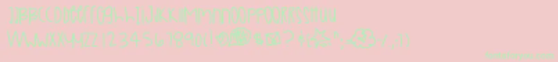 Veggiemars Font – Green Fonts on Pink Background