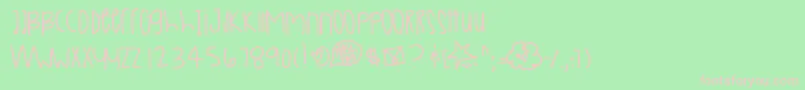 Veggiemars Font – Pink Fonts on Green Background