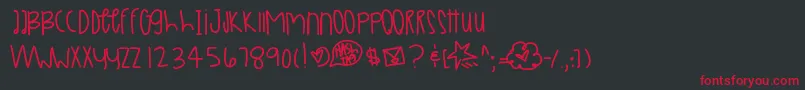 Veggiemars Font – Red Fonts on Black Background