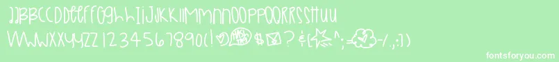 Veggiemars Font – White Fonts on Green Background