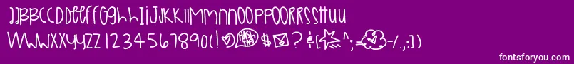 Veggiemars Font – White Fonts on Purple Background