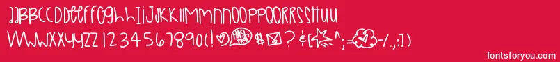Veggiemars Font – White Fonts on Red Background