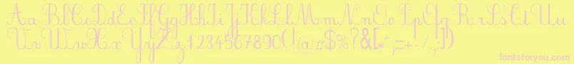 More about Plumnae Font Plumnae Font – Pink Fonts on Yellow Background