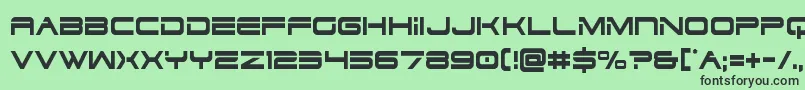 Dodger3cond-fontti – mustat fontit vihreällä taustalla