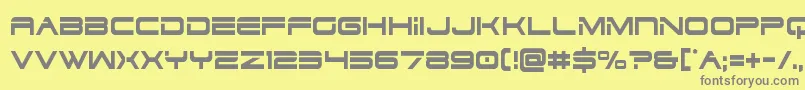 Dodger3cond Font – Gray Fonts on Yellow Background