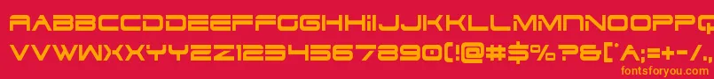 Dodger3cond Font – Orange Fonts on Red Background