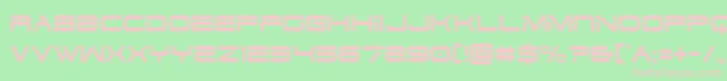 フォントDodger3cond – 緑の背景にピンクのフォント