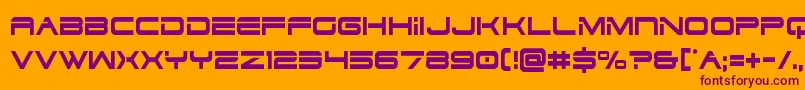 Dodger3cond Font – Purple Fonts on Orange Background