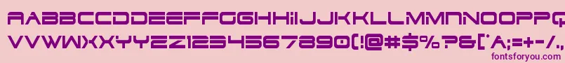 Dodger3cond-Schriftart – Violette Schriften auf rosa Hintergrund