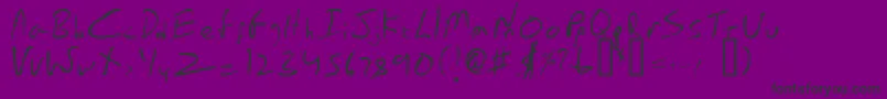 EmperorsScrawl-fontti – mustat fontit violetilla taustalla