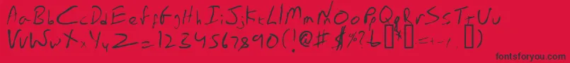 EmperorsScrawl Font – Black Fonts on Red Background
