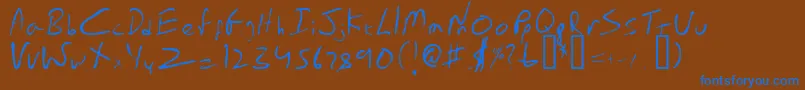 fuente EmperorsScrawl – Fuentes Azules Sobre Fondo Marrón