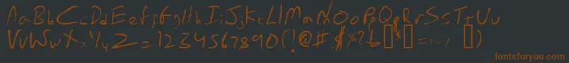 EmperorsScrawl Font – Brown Fonts on Black Background