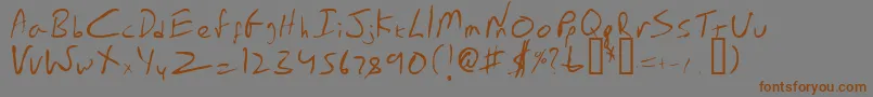 EmperorsScrawl Font – Brown Fonts on Gray Background