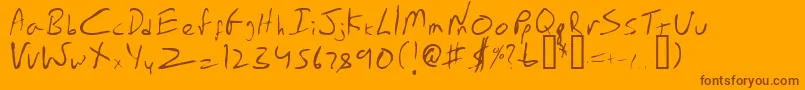 EmperorsScrawl Font – Brown Fonts on Orange Background