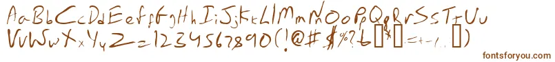 フォントEmperorsScrawl – 白い背景に茶色のフォント