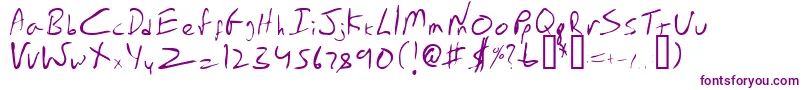 EmperorsScrawl Font – Purple Fonts on White Background