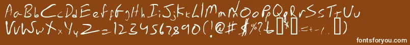EmperorsScrawl Font – White Fonts on Brown Background