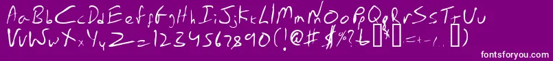 EmperorsScrawl Font – White Fonts on Purple Background