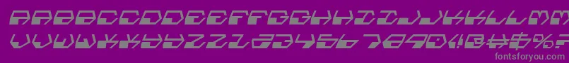 フォントDeraniani – 紫の背景に灰色の文字