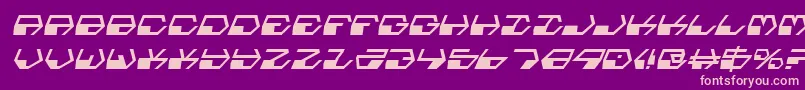 Deraniani-Schriftart – Rosa Schriften auf violettem Hintergrund