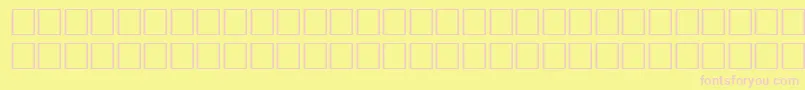 Vrfwfi-fontti – vaaleanpunaiset fontit keltaisella taustalla