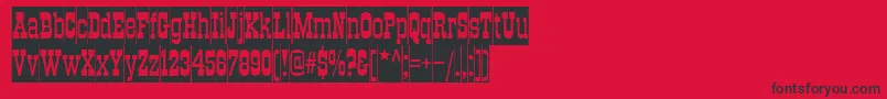 Шрифт Trktcm – чёрные шрифты на красном фоне