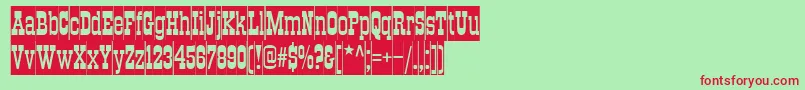 Trktcm Font – Red Fonts on Green Background