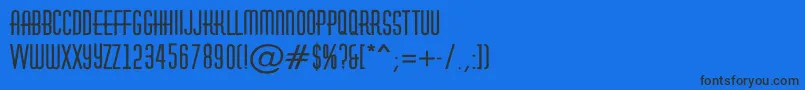 Czcionka AHuxleyroughBold – czarne czcionki na niebieskim tle