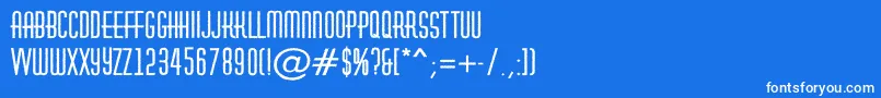 フォントAHuxleyroughBold – 青い背景に白い文字