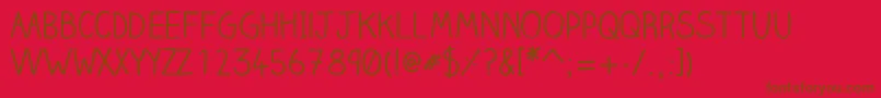 Clairehandregular Font – Brown Fonts on Red Background