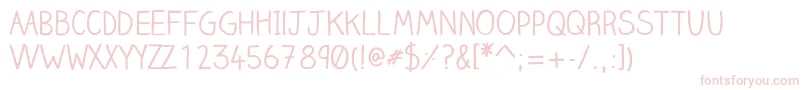 Шрифт Clairehandregular – розовые шрифты